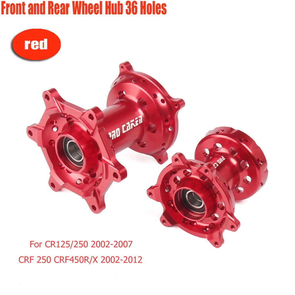 ЧПУ полный комплект передней и задней ступицы колеса с 36 отверстиями для CR125/250 2002