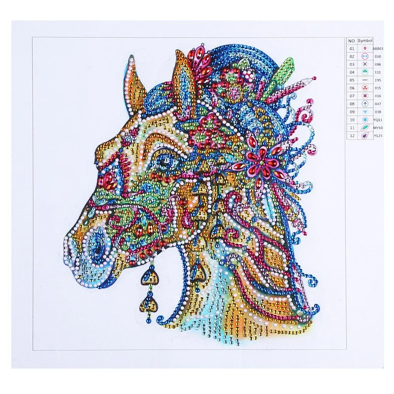 5D Diy Алмазная картина частичная специальная форма алмазная вышивка цветной конь