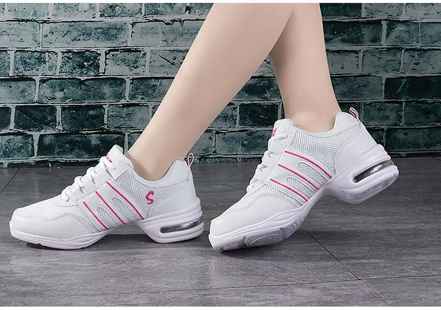 Women's Soft Bottom Jazz Hip Hop Dance Sneakers Lightweight Breathable Woman Dancing Shoes Ladies Modern Sports Dance Shoes