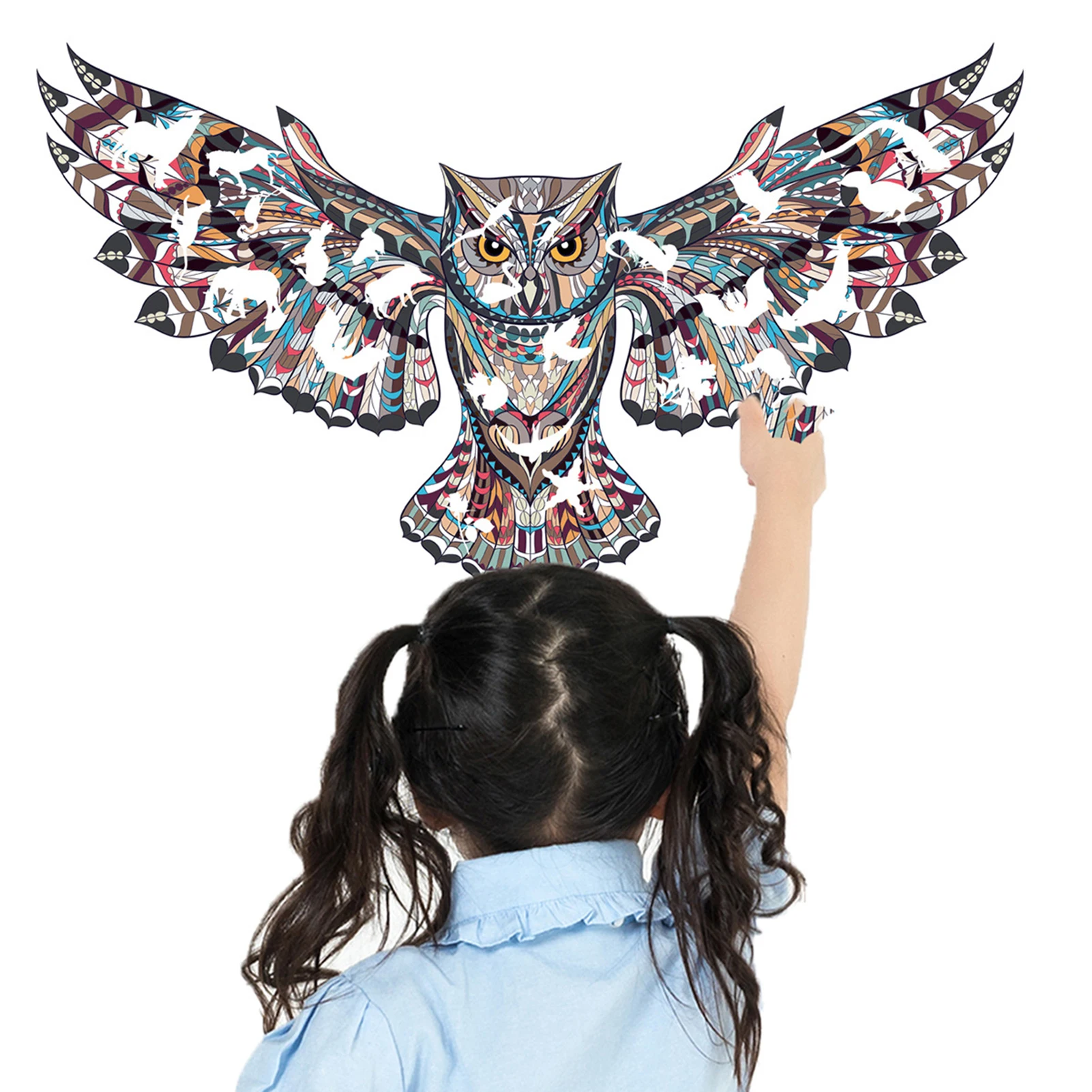 

3D Unique Wooden Animal Jigsaw Puzzles Mysterious Owl Puzzle Sticker Valentine's Day Gift Interactive Game Toy For Adult Kids