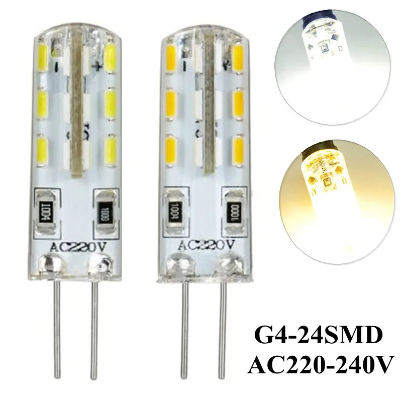 G4 2 Вт Высокая яркость 10 шт./лот Led 220 240 В хрустальная люстра лампа 3014smd
