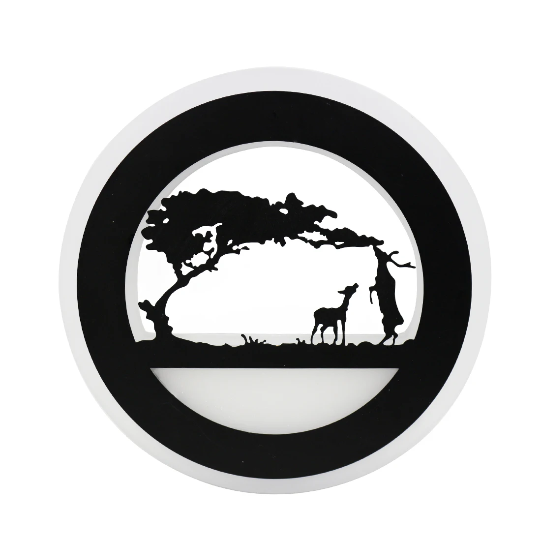 Deer Светодиодный Diary 14 Вт светодиодный круглый настенный светильник с изображением животных 110-240 В, современный настенный светильник с изображением черного слона для украшения гостиной - Цвет абажура: Deer