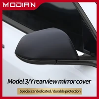 tesla car rearview mirror housing cover abs matte carbon fiber mirror cover modified for tesla model 3y 2017 2021 accessories