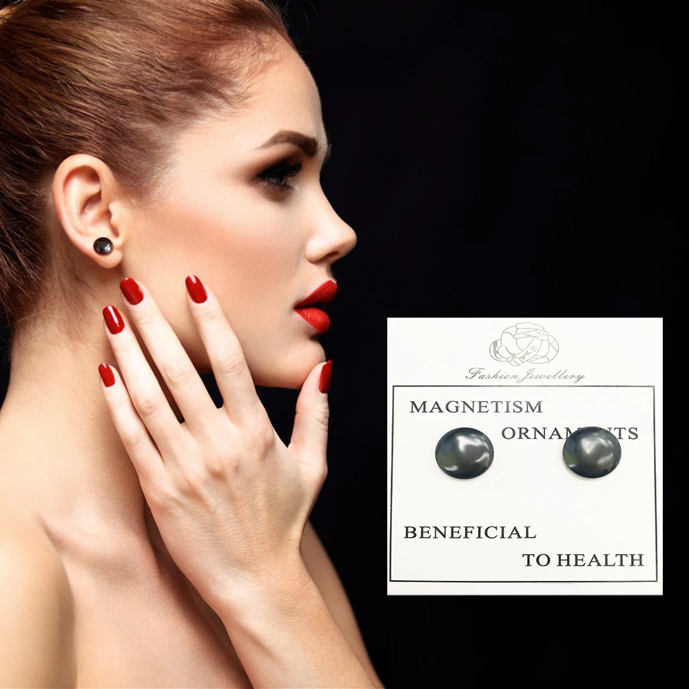 

1 Pair Magnetic Slimming Earrings Weight Lose Slimming Auricular Therapy Slim Ear Studs Patch Fat Burning Health Jewelry