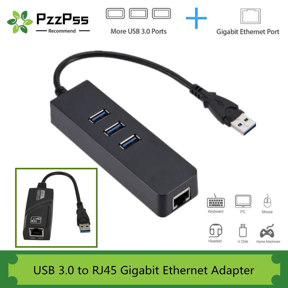 USB-концентратор PzzPss с портом USB 2,0, USB-концентратор Hub3.0, мультиusb-разветвитель 3, концентратор питания с 4/7 портами, мультиразветвитель, USB3 концентратор с переключателем - изображение