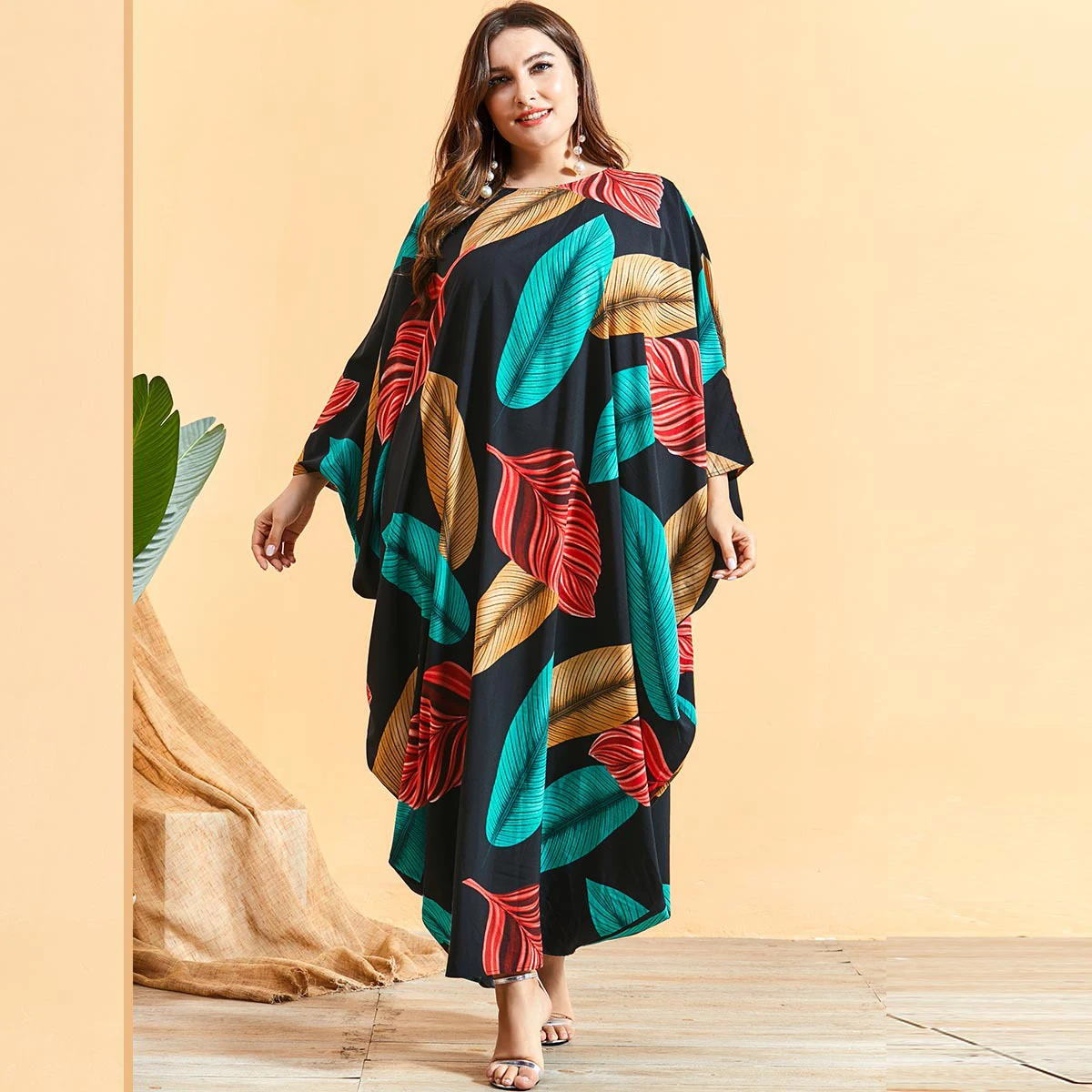 

2021 Summer New Arrival African Dashiki Flower Turkish Maxi Kaftan Women Muslim Fashion Abaya Long Dres DR-247