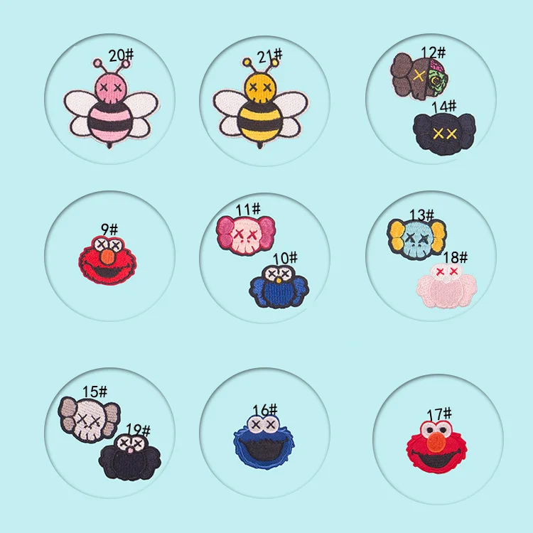 Мультяшная кукла милая со смайликом швейная железная вышивка одежда наклейки