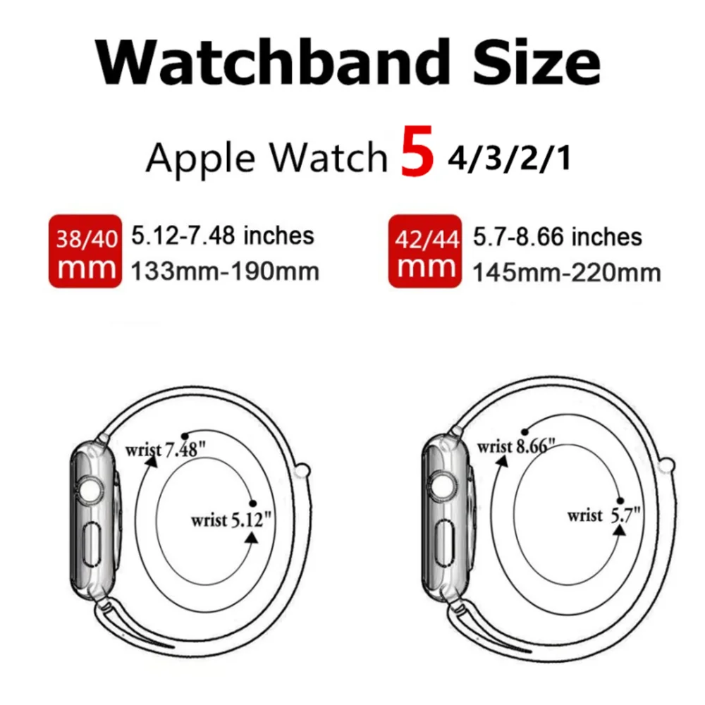 Ремешок для Apple Watch нейлоновый мягкий дышащий сменный ремешок Спортивная петля