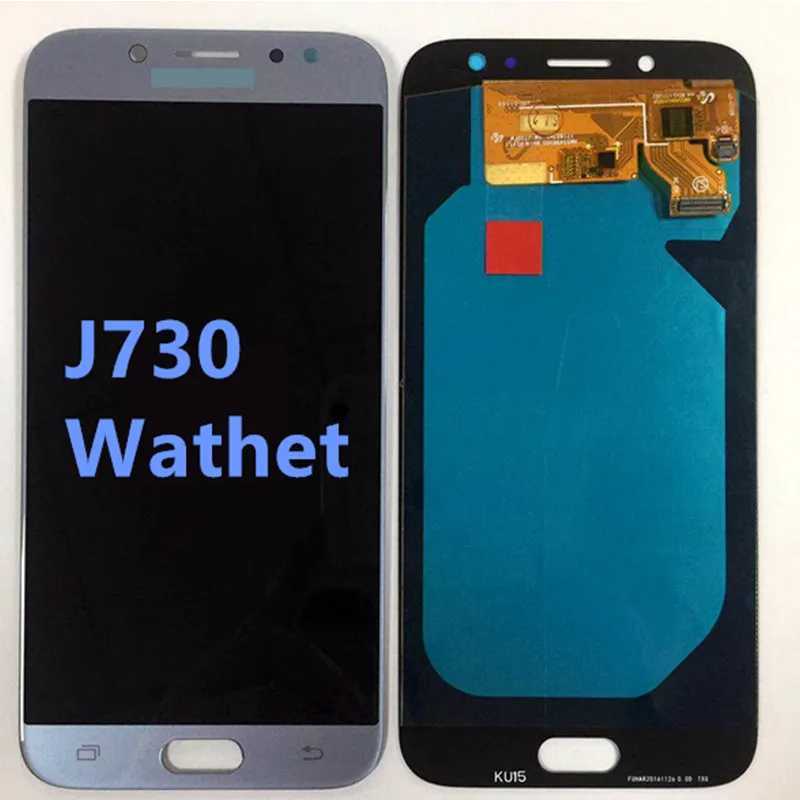 Супер Amoled pantalla lcd для samsung Galaxy J7 Pro J730 J730F pantalla lcd y montaje de digitalizador с панталом - Цвет: Wathet