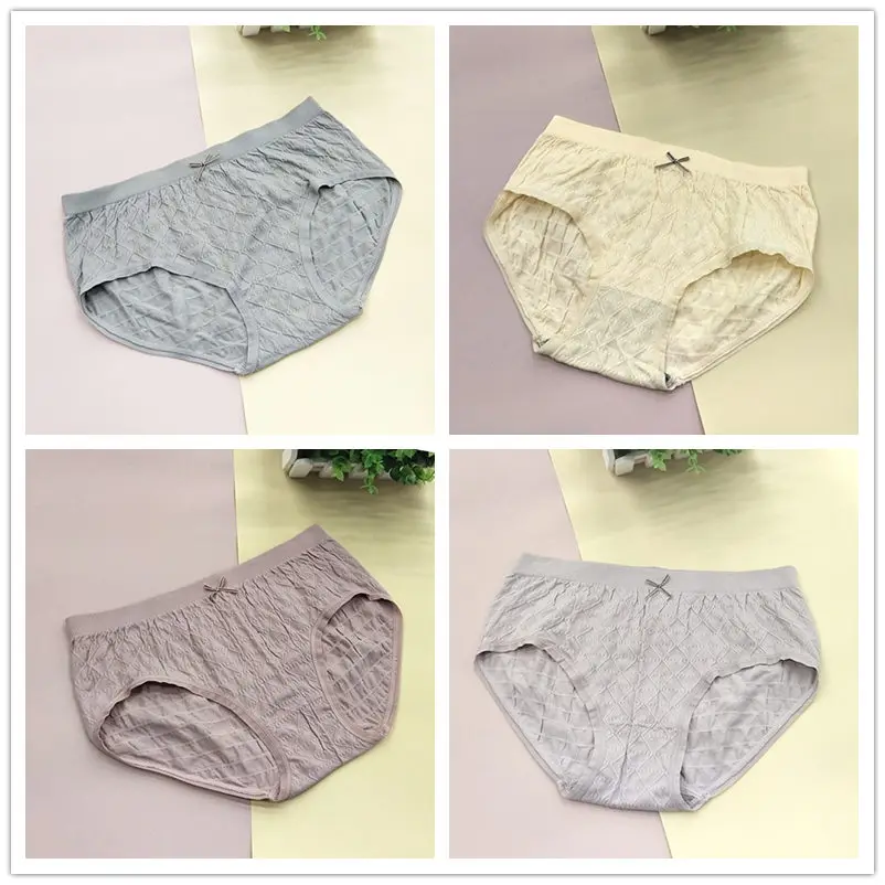 

Women Solid Bright Colors Mid-ise Sweet Panties Underwear Breathable Underpant Soft Comfortable Lingerie Girls Briefs