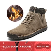 mens winter boots socks boots ankle suede men boots comfortable winter shoes casual men shoes autumn plus size free shipping