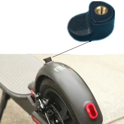 Заднее крыло для самоката, заднее крыло для Xiaomi Mijia M365, крюк, крыло, крюк, крышка, шурупы, штатив для самоката, защита - Цвет: black fender hook