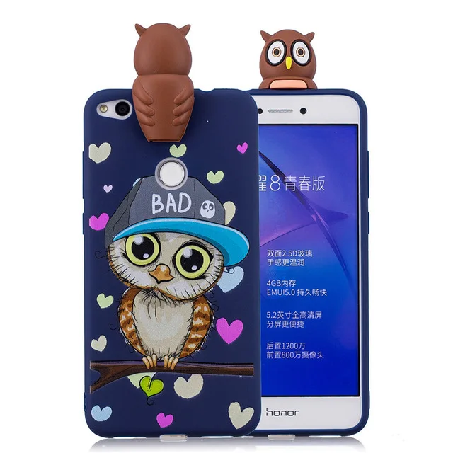 Чехол для Huawei Honor 8 9 10 Lite Силиконовый ТПУ чехол 3D с единорогом пандой совой P20 P30 Pro