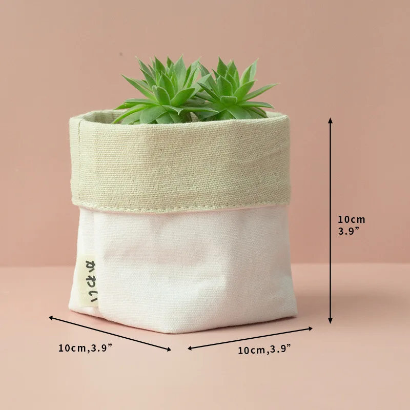 

Washable Kraft Paper Flower Pot Creative Desktop Succulents Planter Bag Cosmetic Storage Bag Reuse Environmentally Friendly Bag