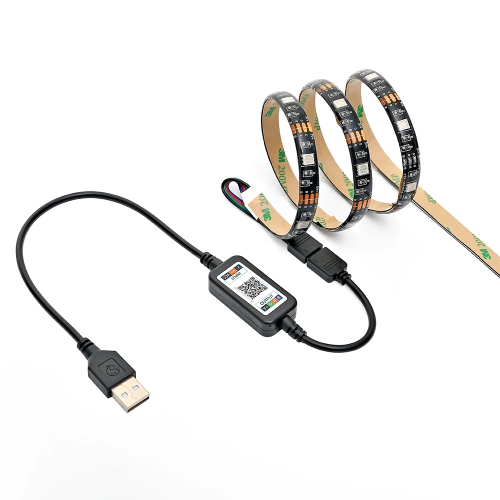 

Dc 5V Smd5050 Grb Led Strip LGht 30Leds/m Flexible Led Tape with Mini Wifi Bluetooth Usb Control Led Ribbon for Tv BackLGht