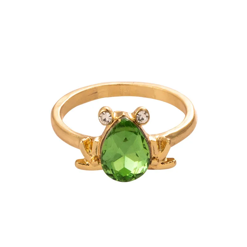 

Exquisite Unique Frog Finger Rings For Women Shiny CZ Crystals Stone Animal Rings Female Accessories Gifts