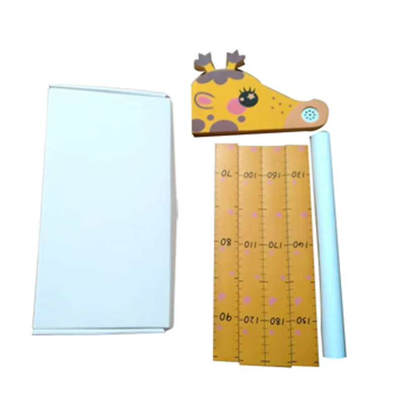 

cartoon 3D animation magnetic height stick sound measuring ruler self adhesive creative background Removable Sticker