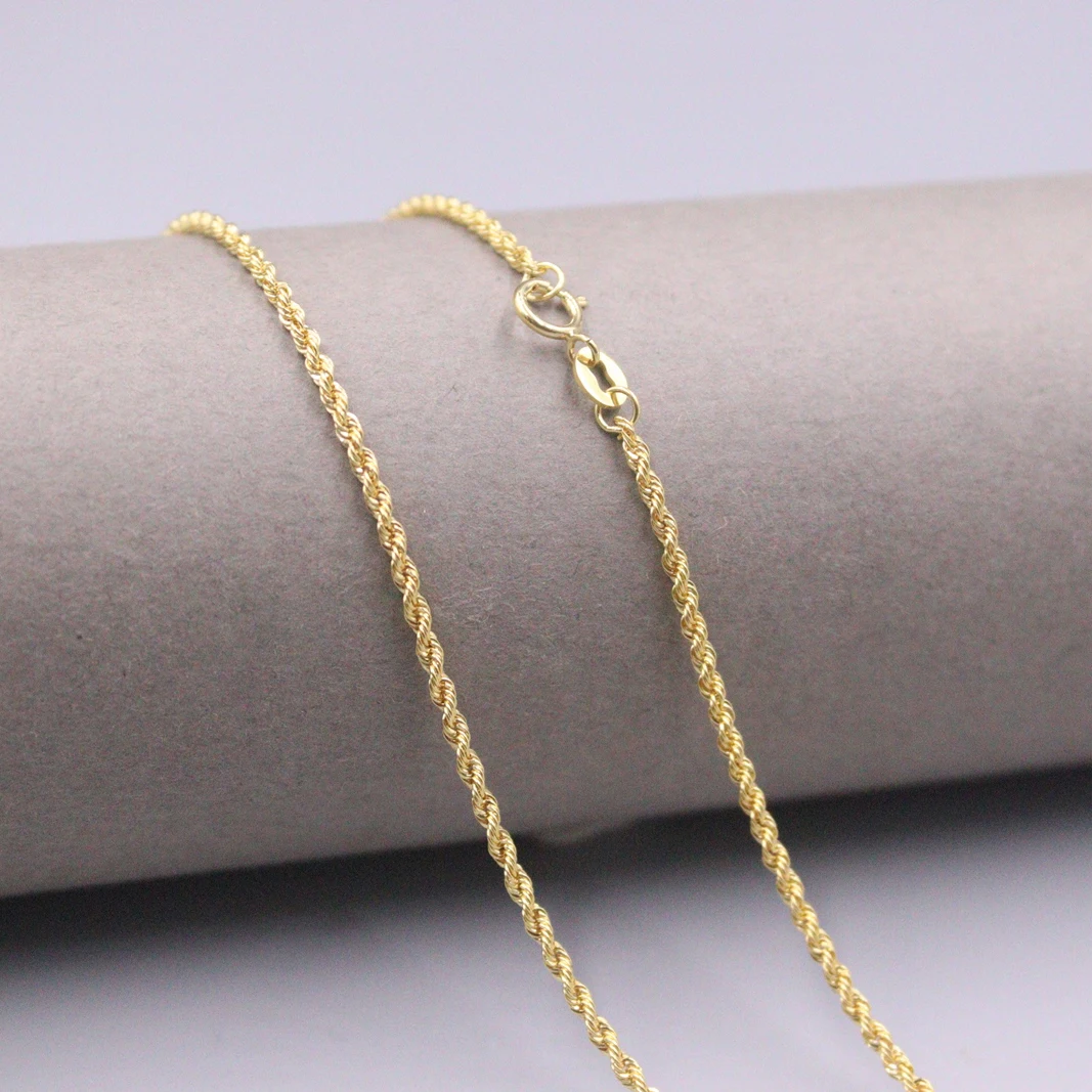 Comprare Au750 Collana A Catena In Oro Giallo 18 Carati Reale Per Donna Collana Da Donna In Oro 18 Carati Con Catena A Corda Cava Da 1,6 Mmw Gioielli In Oro 18 Carati 20''L