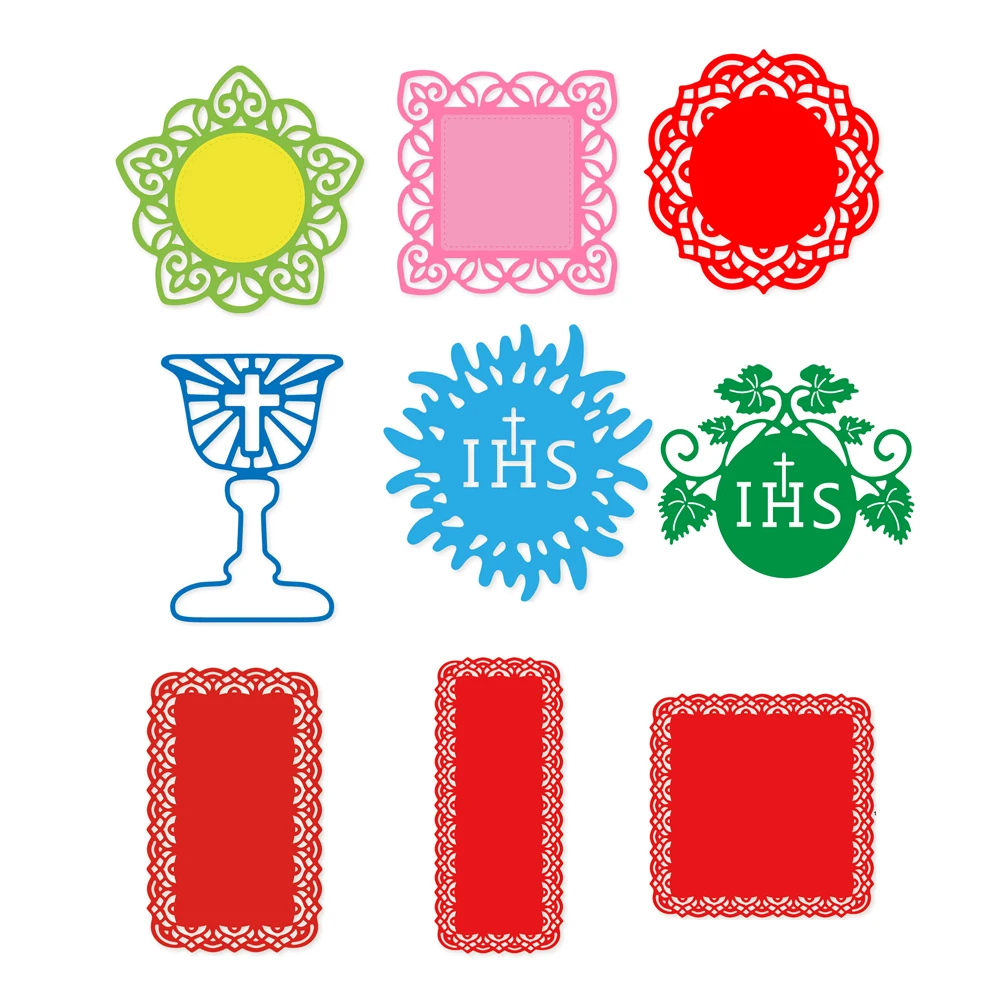 

Metal steel Cutting Dies IHS lace frame background DIY Scrap booking Photo Album Embossing paper Cards