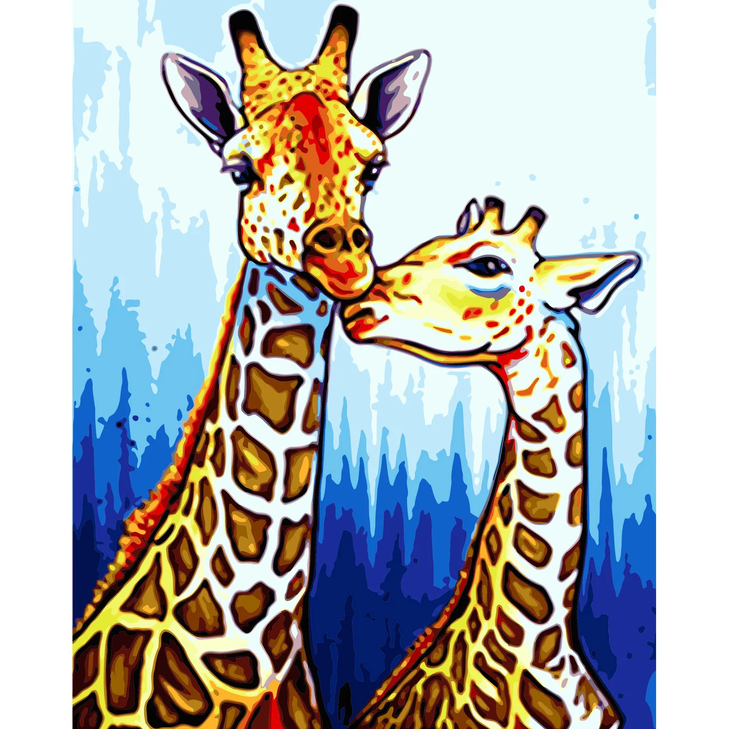 Фото Низкая цена seckill Краски по номерам с рисунком жирафа для взрослых DIY Холст Картина