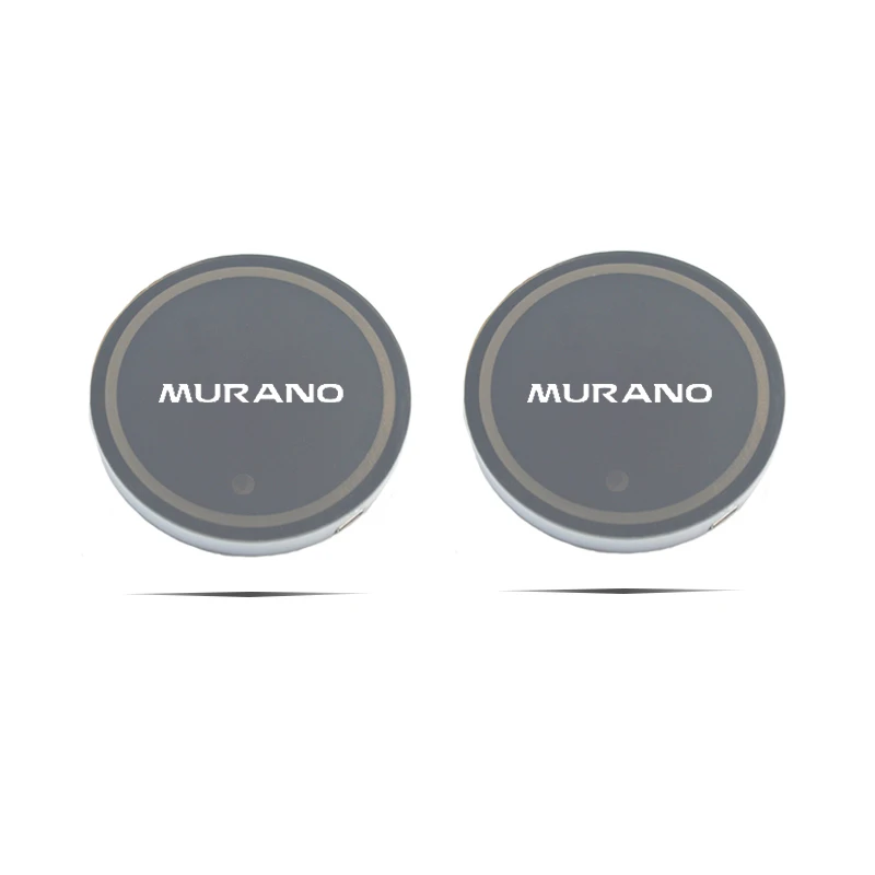 

Светящийся Автомобильный держатель для стакана с водой, 7 цветных светодиодных ламп для атмосферы, USB зарядка для Murano 1 2 3 Z50 Z51 Z52, автомобильные аксессуары