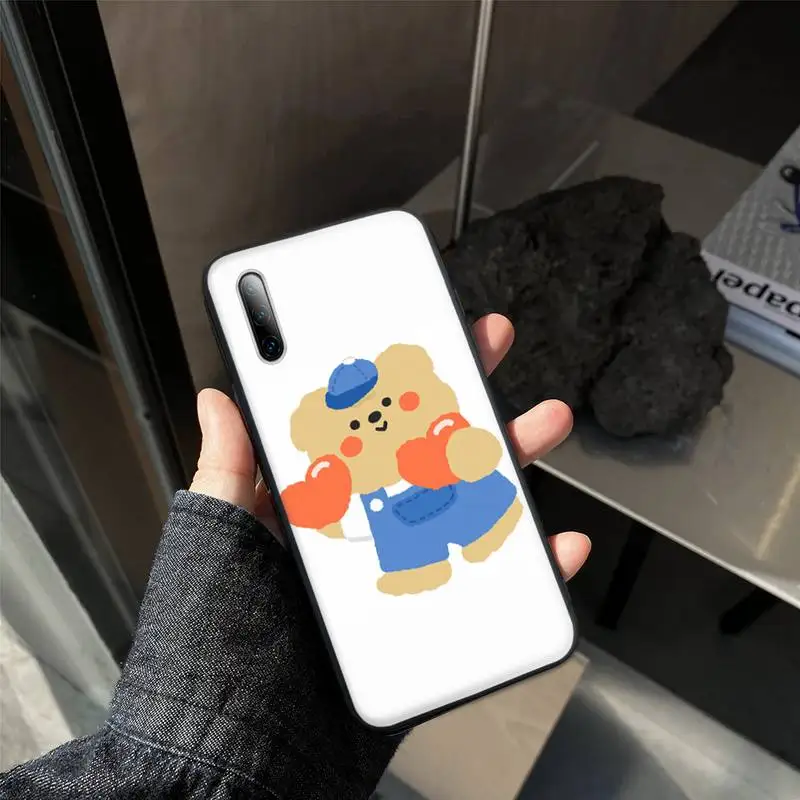 

Transparent bear Phone Case for redmi 4X 5plus 6 6A7 7A 8 8A 9 note 4 8T 8pro 9 pro Cover Fundas Coque