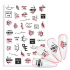 Английский шрифт Маникюр-наклейки для ногтей дизайн украшения 3D дизайн ногтей Наклейка задний клей наклейки для ногтей Декорация