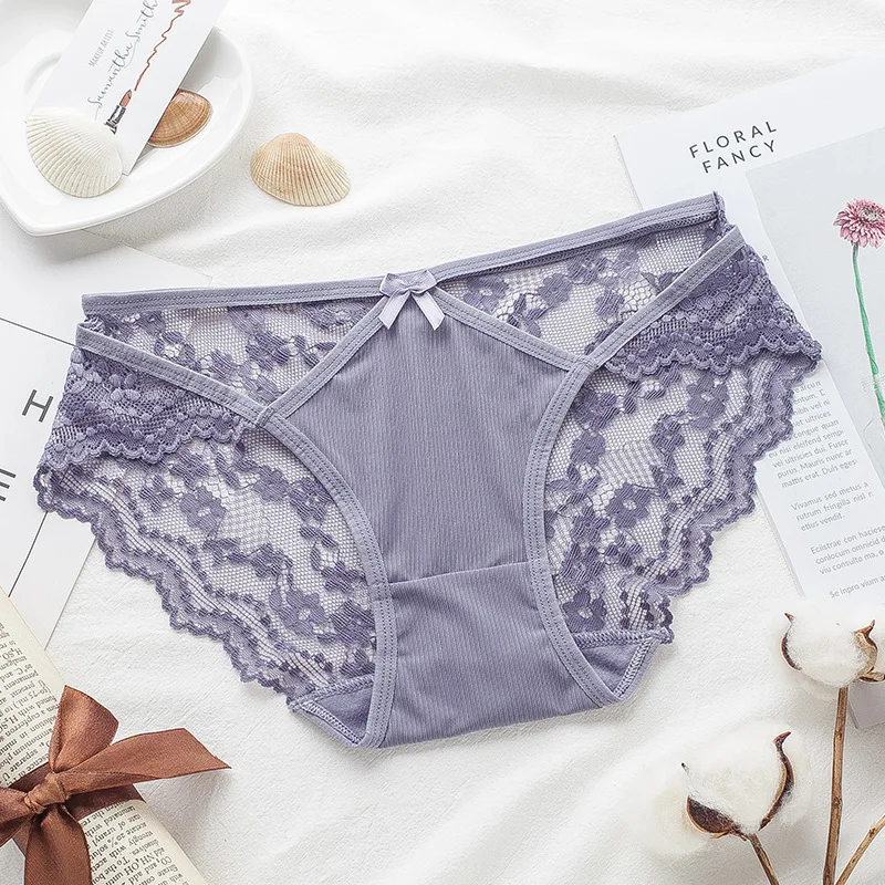 

Sitonjwly Lace Underwear Panties Women Seamless Hollow Breathable Women's Panties Cotton Crotch Female Underwear Underpants