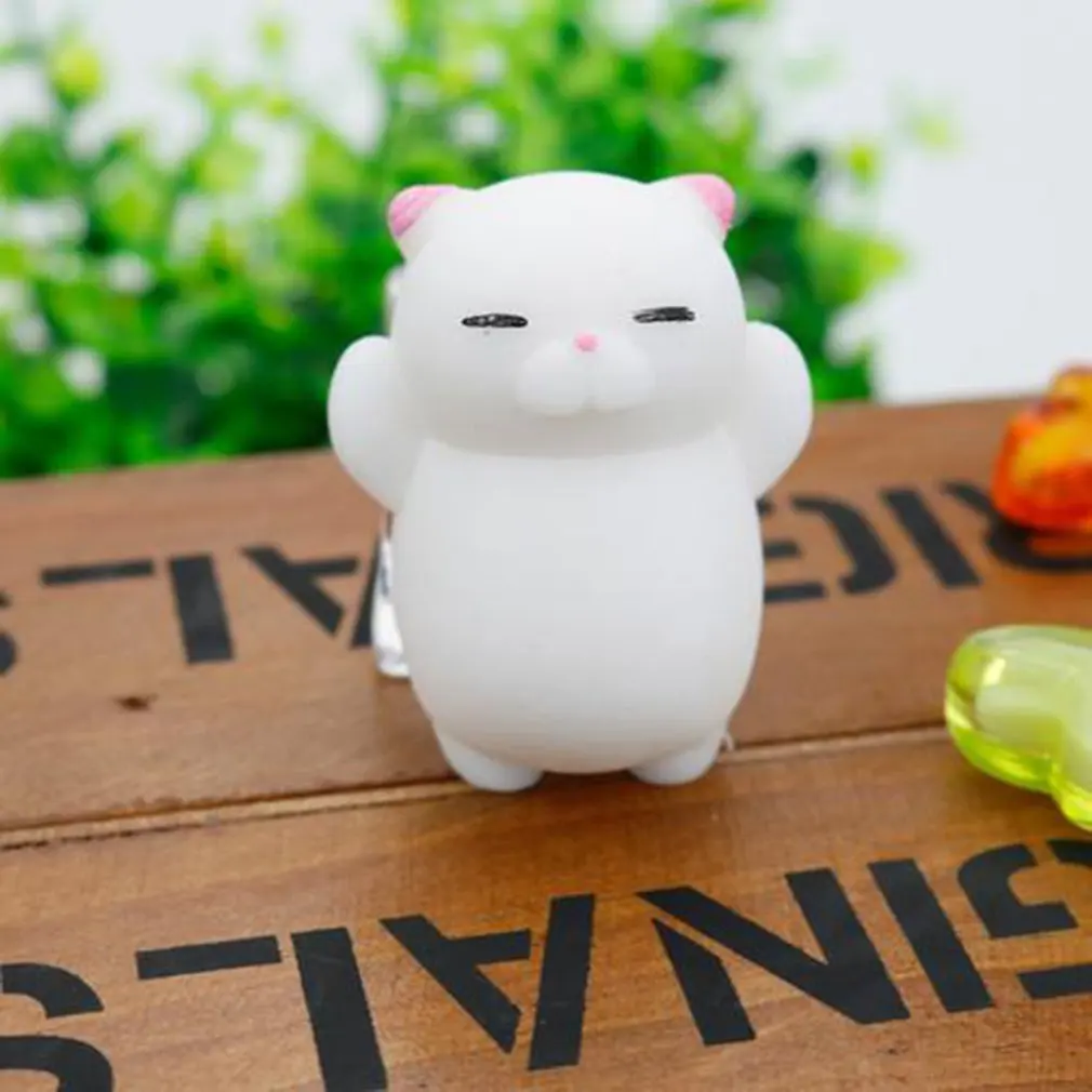 Juguete de gato blando para ni&ntilde;os y adultos, decoraci&oacute;n antiestr&eacute;s, juguete de descompresi&oacute;n, regalo, 1 ud.-5