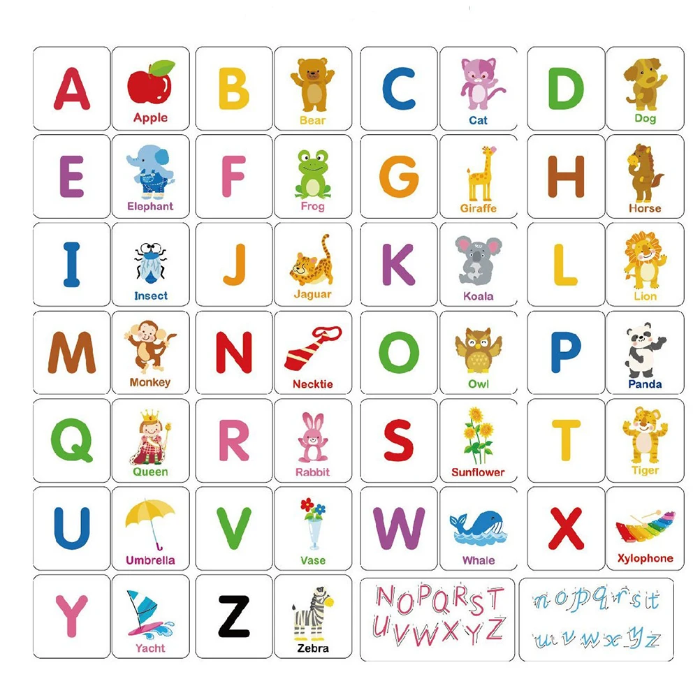 Baby Educational Toys 32 Pcs Flash Cards Learning Alphabet Puzzle With Metal Box Matching Children'S | Игрушки и хобби