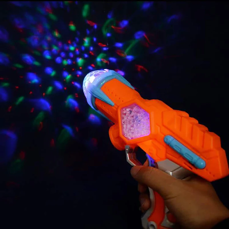 Мини электрический игрушечный пистолет музыкальный светильник вращающийся на