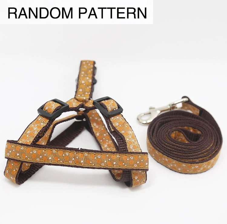 

Patch Chest Back Pet Leash Nylon Brown Leash Pet Products