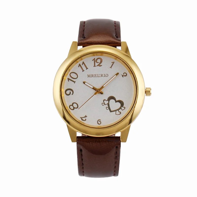 

MREURIO Women Watch Shiny Leather Band Elegant Heart-Shaped Dial Fashion Numerals Quartz Wrist Watches for Ladies Casual Relojes