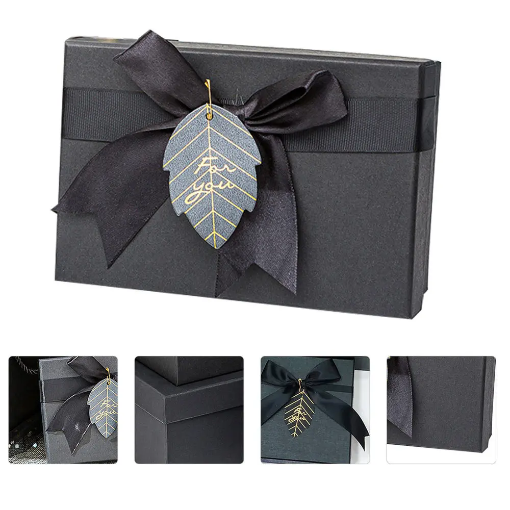 

1Pc Wrapping Box Exquisite Gift Packing Case Gifts Paper Container (Black)