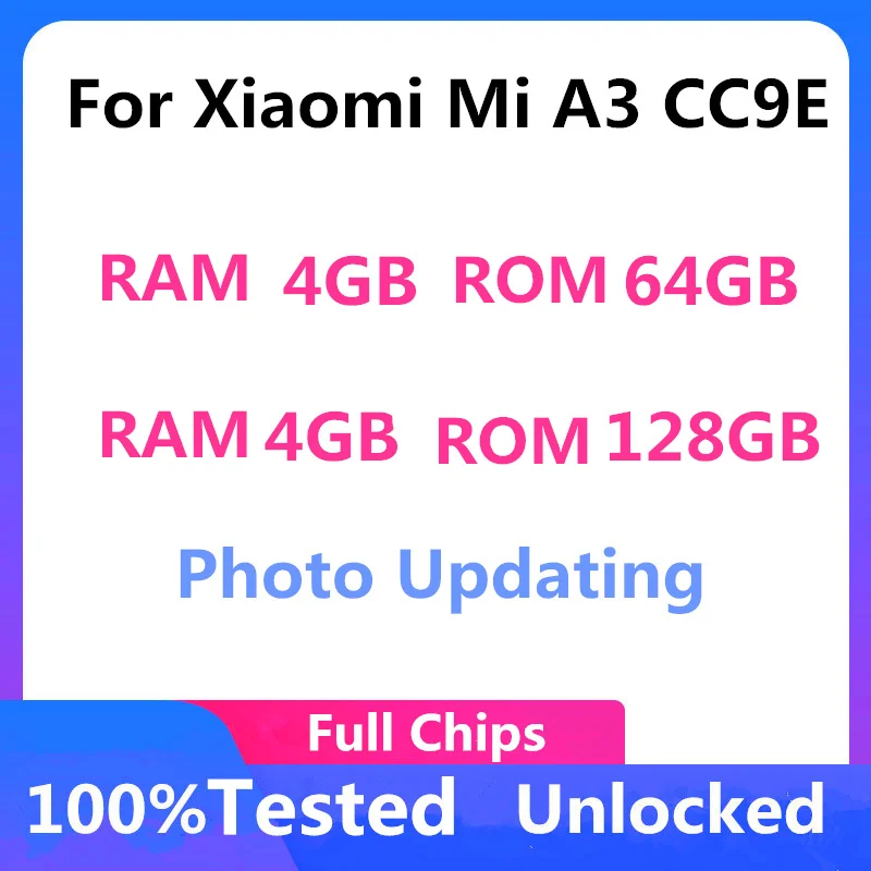 Оригинальная материнская плата для Xiaomi Mi CC9E A3 Заводская разблокировка ОЗУ 4 Гб