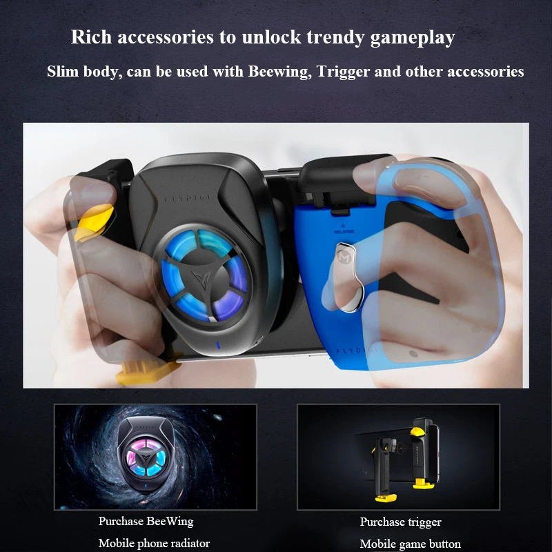 

Flydigi Wasp 2 Pro One-handed Gamepad PUBG COD Artifact Peripheral Auxiliary Automatically Grabs a One-click Dress up with Dots