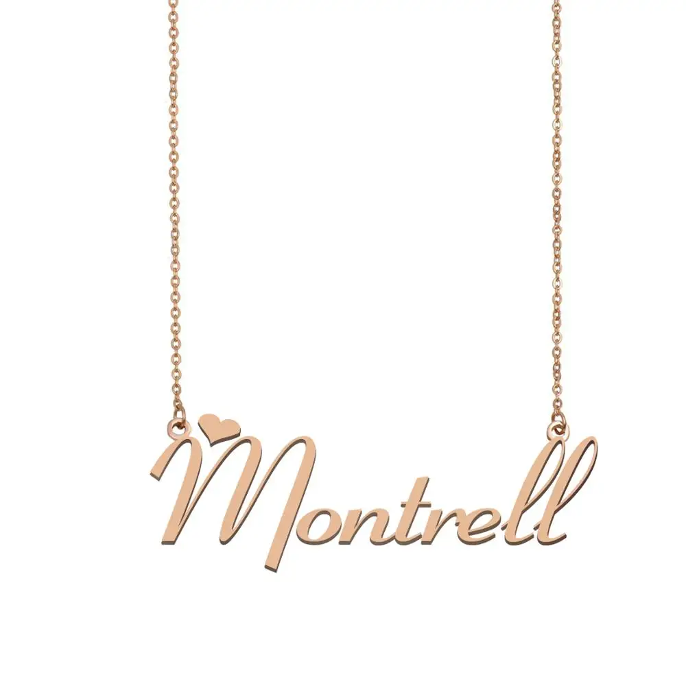 Personalized Custom Montrell Name Necklaces Gold Chokers for Women Girls Best Friends Birthday Mother Days Bridesmaid Gift