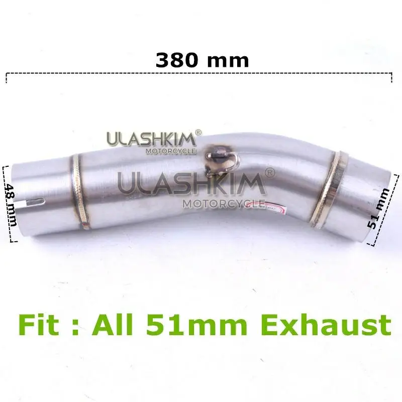 

Motorcycle Exhaust Muffler Middle Link Pipe Slip On For Honda CB400 CB 400 cb500x