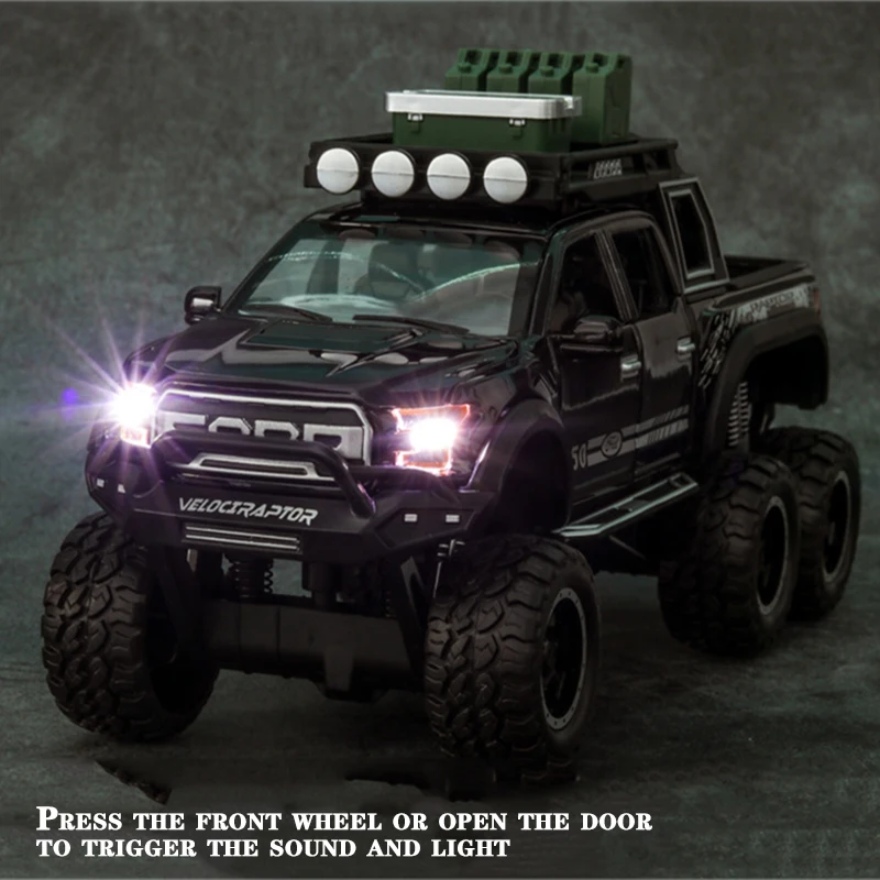 Новый 1:32 Ford F150 Raptor пикап сплава модель грузового автомобиля отступить модели