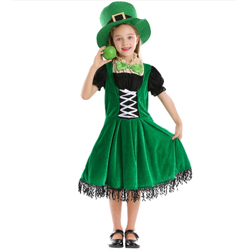 Новый Карнавальный костюм для родителей и детей лепрекауна на День Св. Патрика