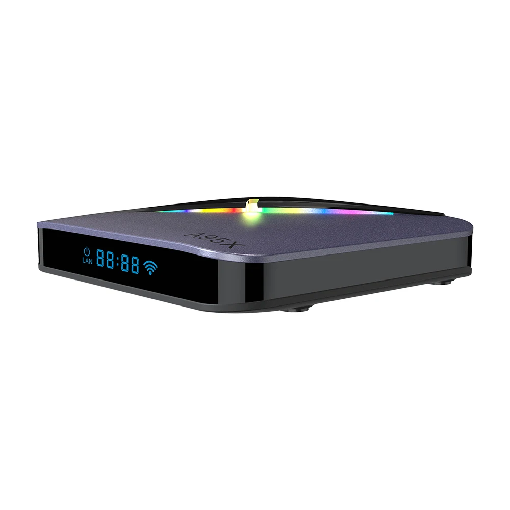 A95X F3 Air Smart tv Box Amlogic S905X3 Android 9,0 tv Box 4GB 64GB 2,4G 5G Wifi 8K RGB светильник медиаплеер 4K Netflix A95X Box