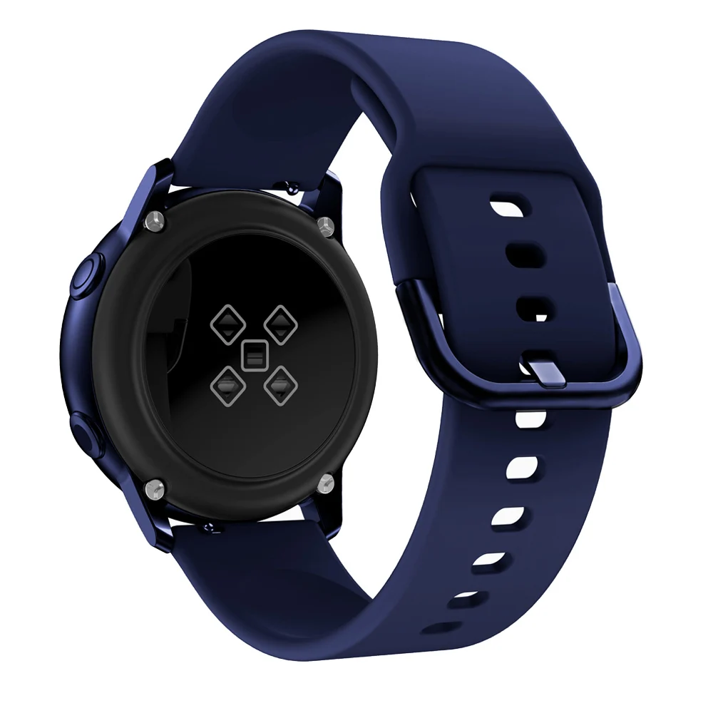 Midnight blue 13 20 мм/22 мм длина браслета для samsung Galaxy часы Active2/Активный/46 мм/42 мм/ремень Шестерни S3/S2/спортивный силиконовый браслет huawei часы GT - Цвет ремешка: Midnight blue 13