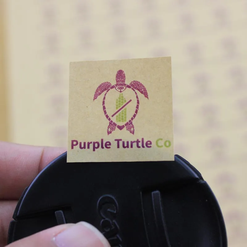 Низкая цена крафт-бумага клейкая наклейка этикетка печать экологически чистые