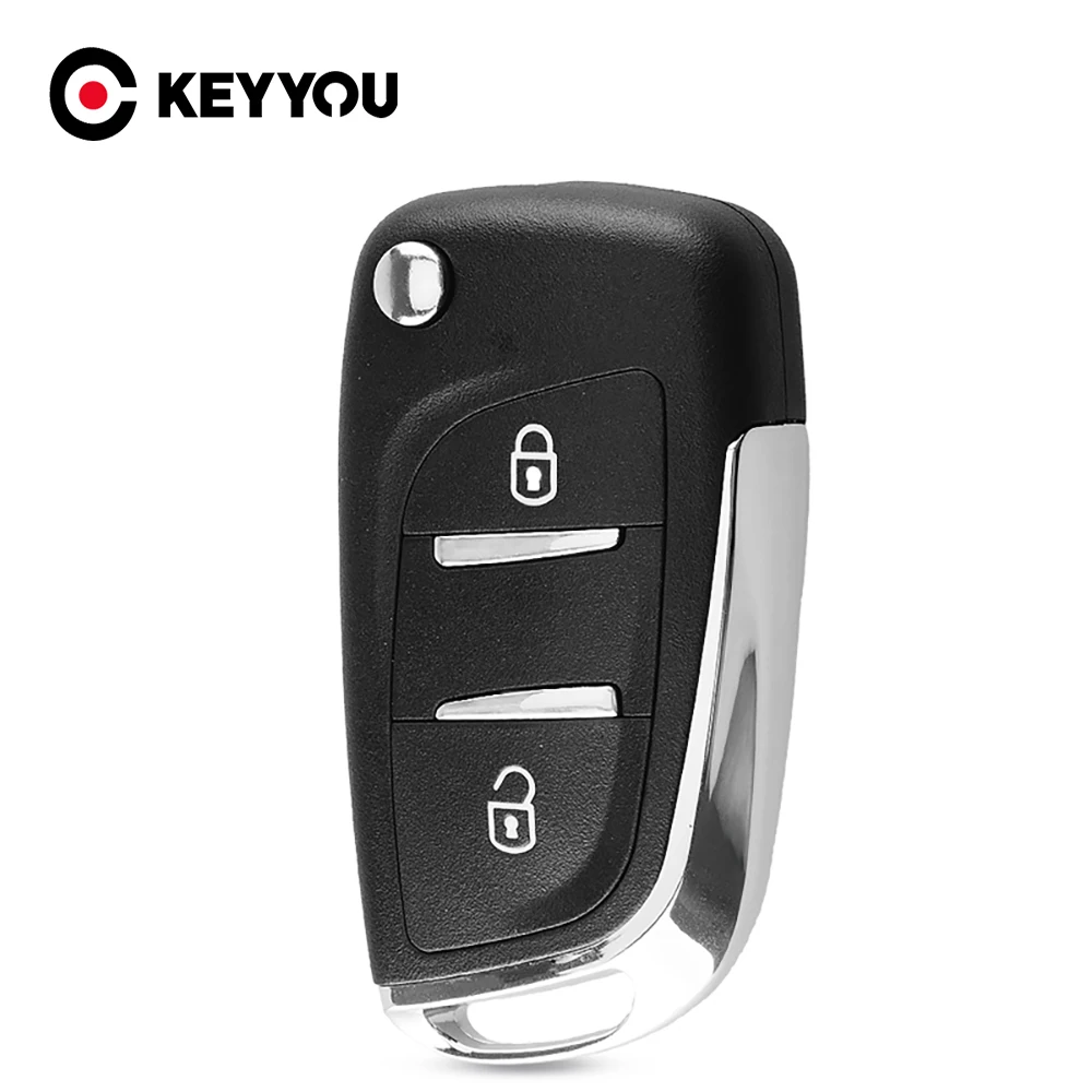 Раскладной чехол KEYYOU с 2 кнопками для Peugeot 207 307 308 407 807 бесплатная доставка|case for|case