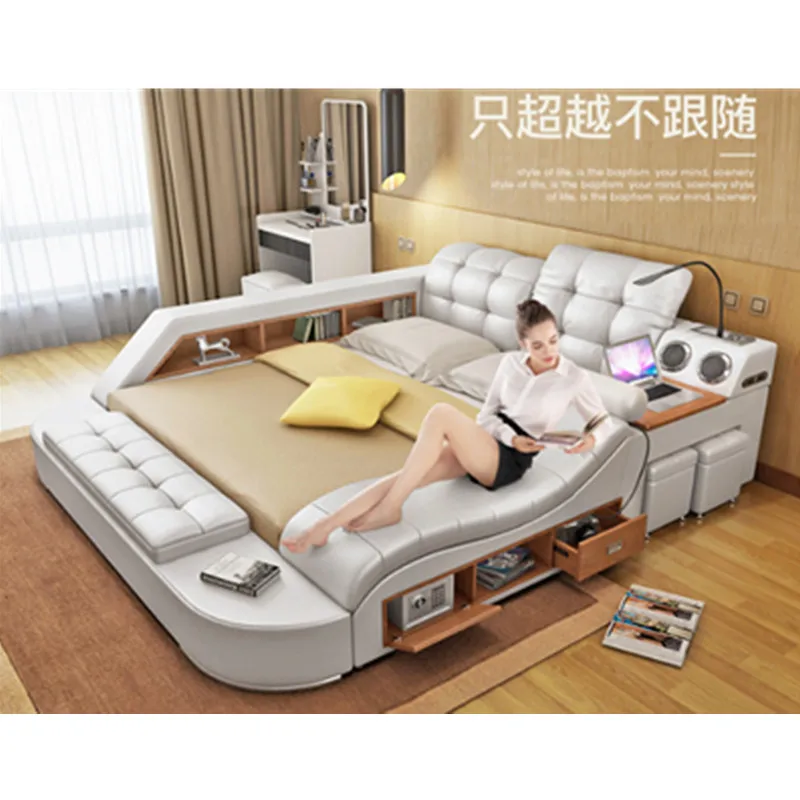 Современная многофункциональная Массажная кровать из натуральной кожи | Мебель