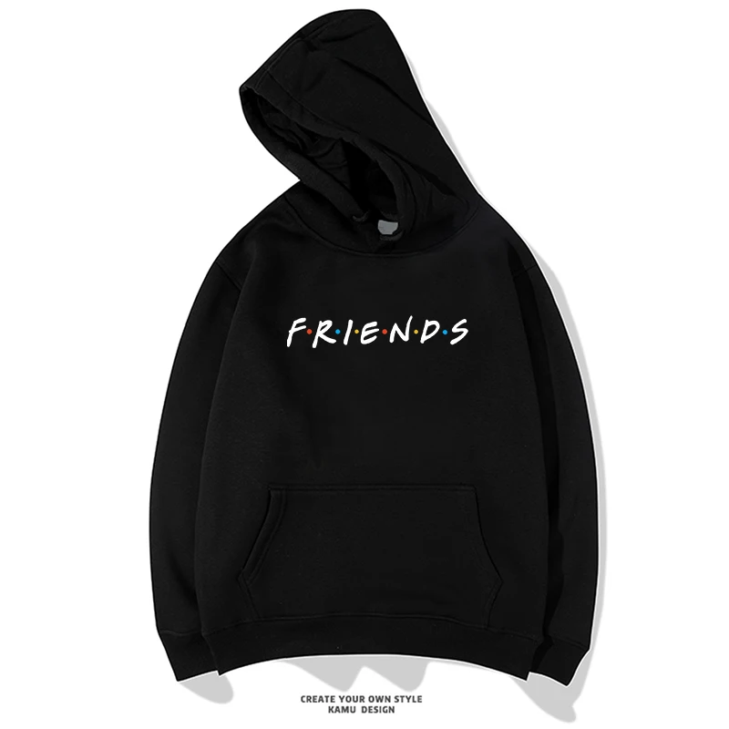 2019 друзей Принт толстовки мужские в стиле хип хоп Харадзюку Толстовка Зимние
