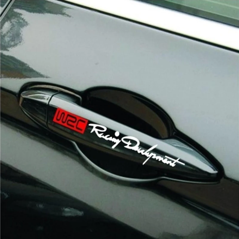 Автомобильная дверная ручка светоотражающая Спортивная наклейка слова