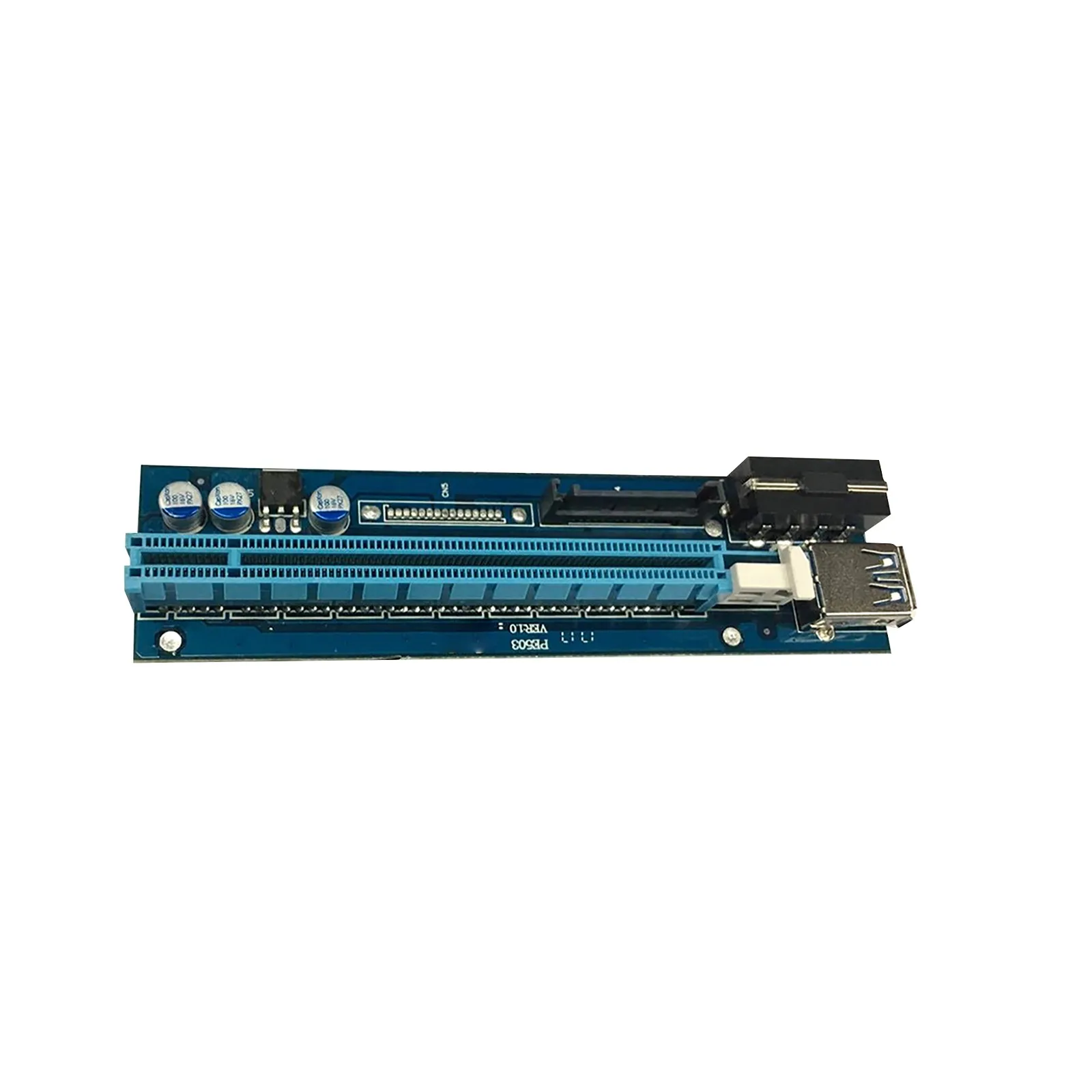 PCI-E для Биткоин-Litecoin-ETH монета PCIe VER006C 4Pin + SATA двойной Интерфейс 16x 1x Питание Райзер