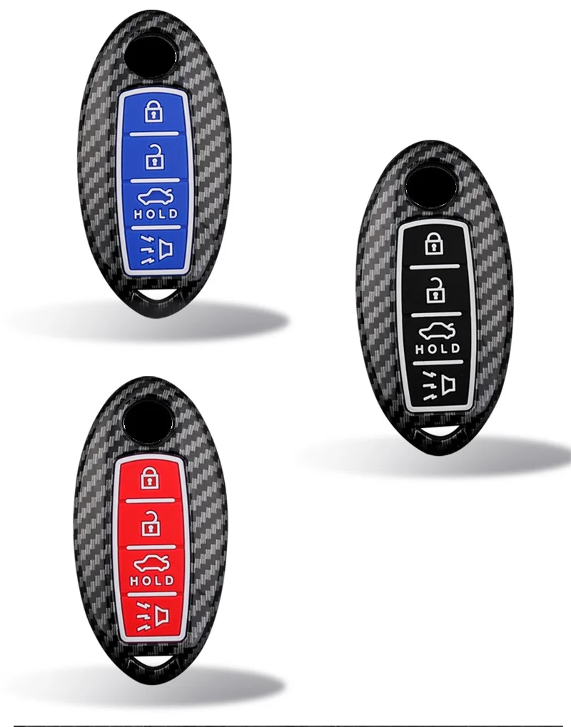 Чехол для автомобильного ключа из углеродного волокна Nissan Versa Maxima Altima Rogue Armada Sentra