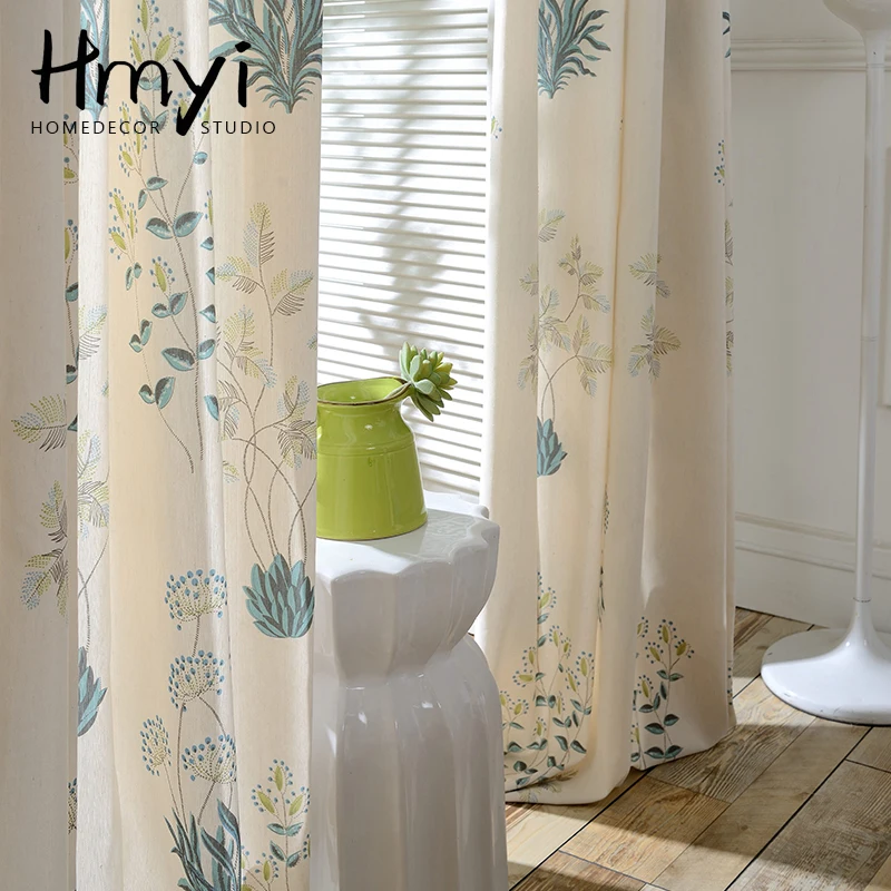 Modern Pastoral Forest Curtains For Window Curtain Living Room Bedroom Printed Rideaux Gordijn Firanki | Дом и сад
